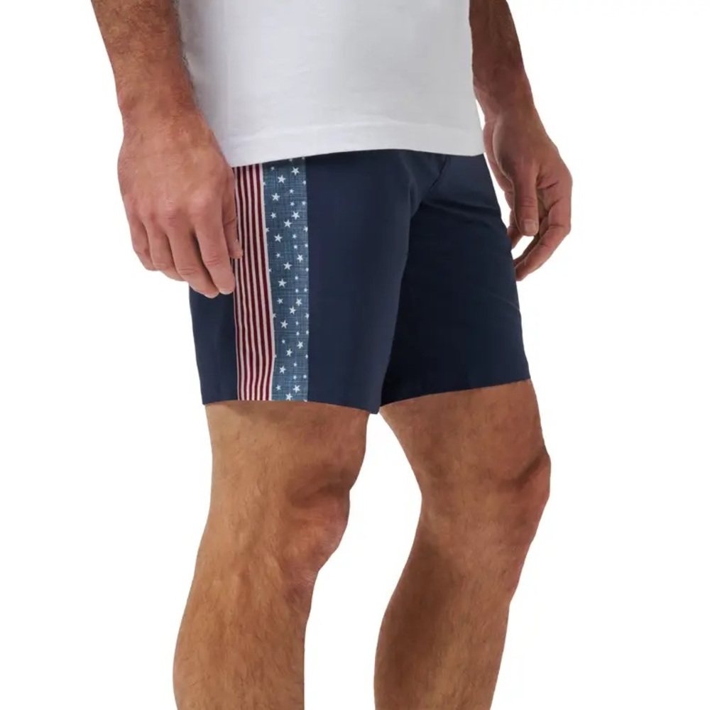 Travis Mathew Size 36 Men’s Liberty Lights Swim Trunks Quick Dry Patriotic